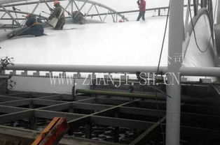 浙江嵊州雅戈尔公司污水池反吊膜加盖工程 上海展冀膜结构公司的环保设施施工实践